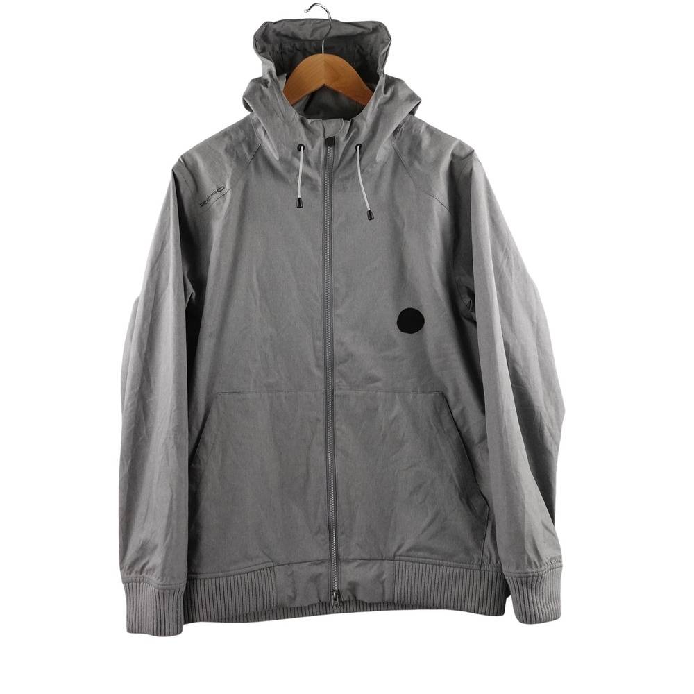 Zero Restriction Mens Gray Full Zip Hooded Golf‎ Windbreaker Jacket Size Medium